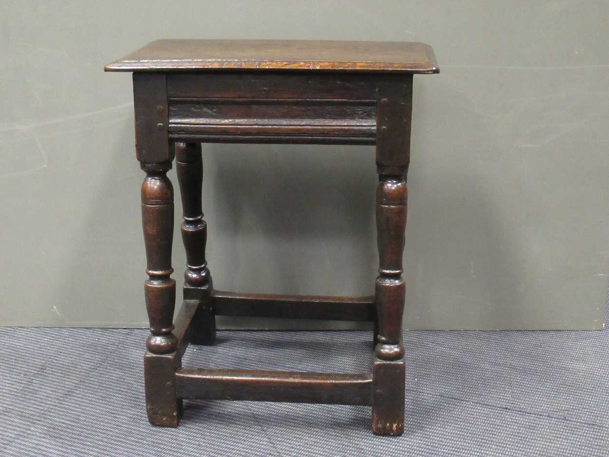 An oak joint stool, late 17th century, - Bild 2 aus 23