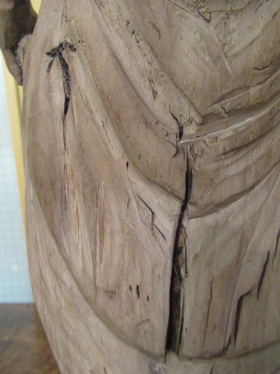 A limewood carving of a classically draped female figure, late 18th/ 19th century, - Bild 5 aus 16