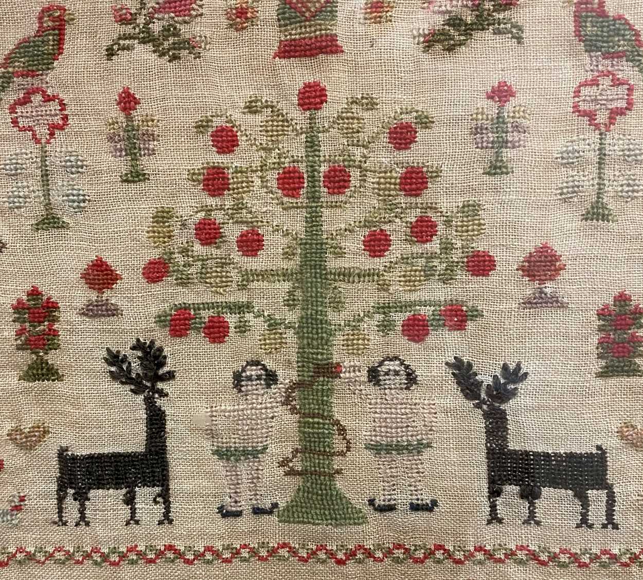 Mary Ann Semple, an embroidered sampler, 1851, - Image 4 of 8