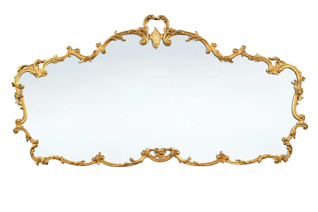 A large gilt and gesso wall mirror, early 20th century,