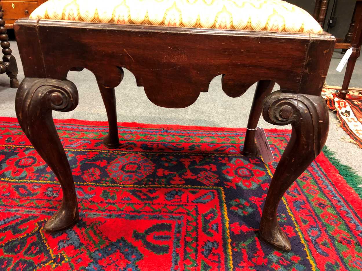 A mahogany stool, mid-18th century, - Image 3 of 12