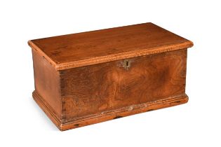 An elm and fruitwood box, late 18th century,