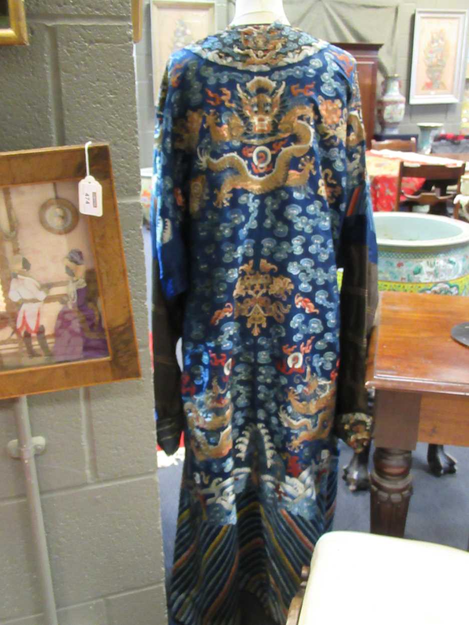 A Chinese Kesi dragon robe, late Qing Dynasty, - Image 14 of 32
