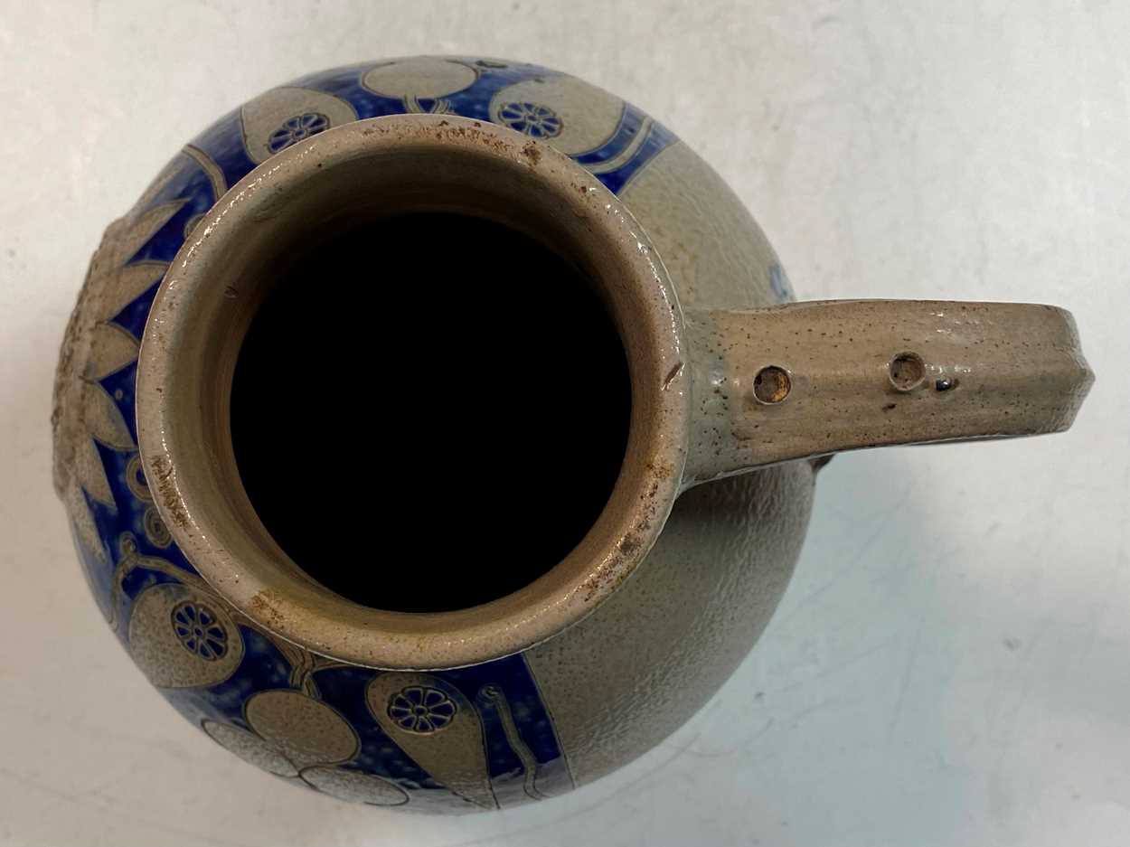 A German Westerwald stoneware jug, 18th century, - Bild 5 aus 7
