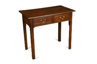 A provincial oak side table, 19th century,