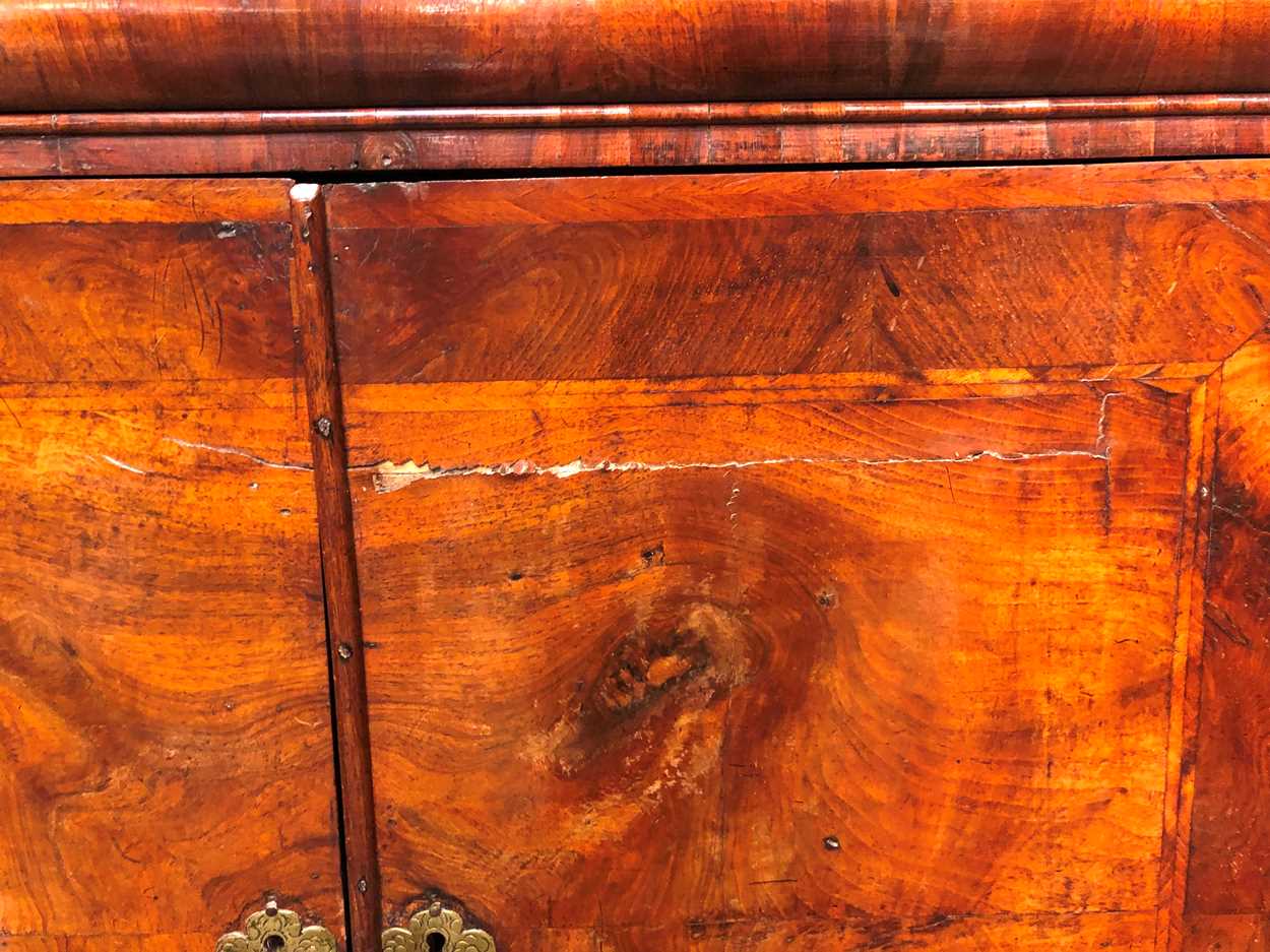 A George I walnut cabinet on chest, - Image 14 of 16