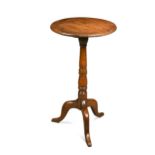 An oak tripod table or candlestand, 19th century,