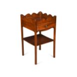 A George III mahogany urn stand,
