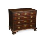 An early George III mahogany chest,