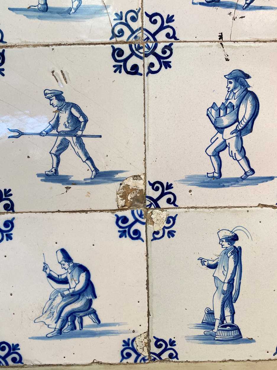 Twenty Delft blue and white tiles, 18th century, - Image 2 of 7