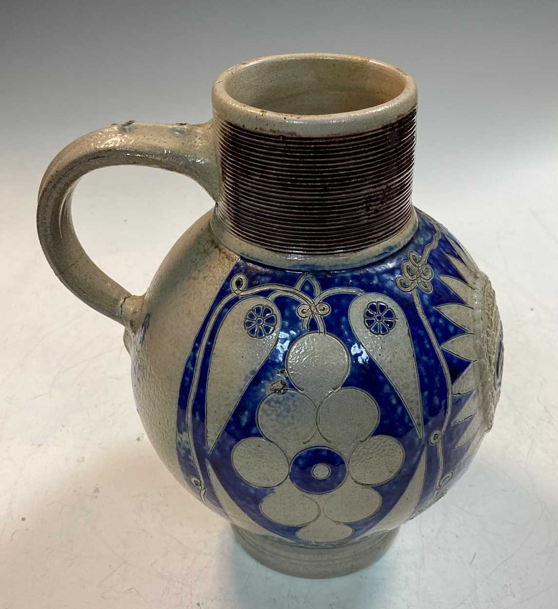 A German Westerwald stoneware jug, 18th century, - Bild 2 aus 7