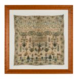 Gorgeanna Austen, her embroidered sampler, 1842,