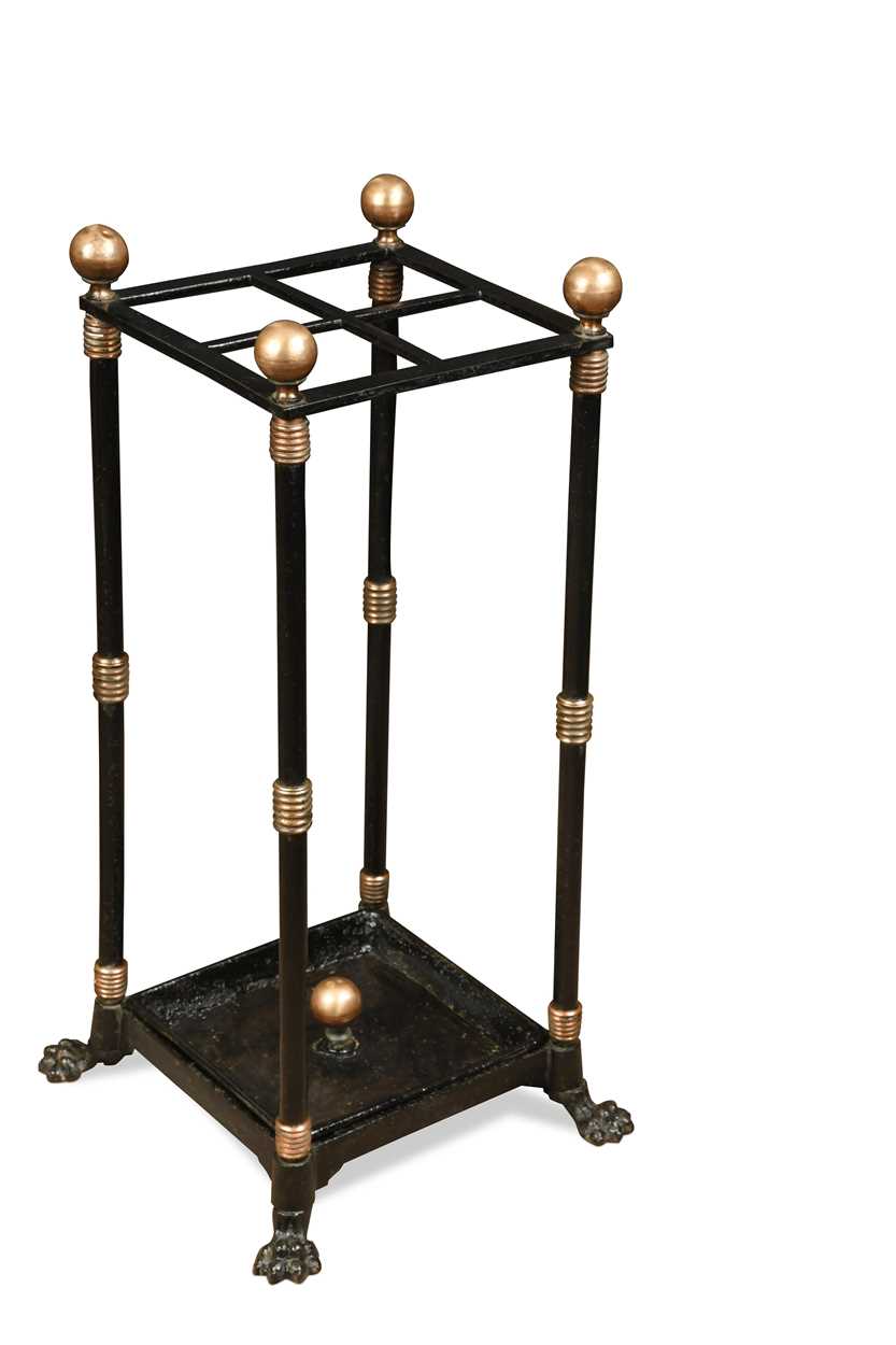 A cast iron stick stand, 19th century,