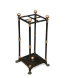 A cast iron stick stand, 19th century,