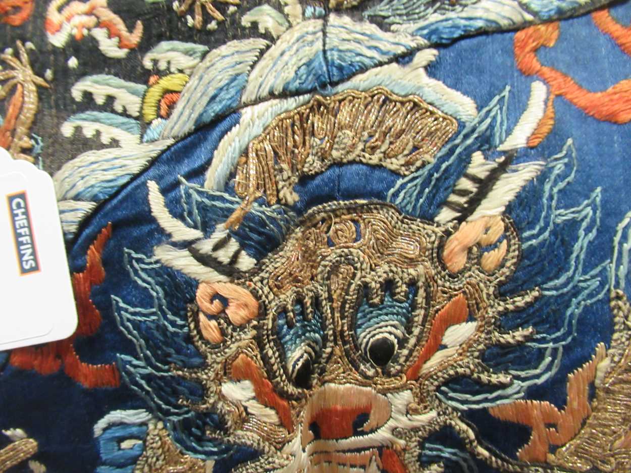 A Chinese Kesi dragon robe, late Qing Dynasty, - Image 19 of 32