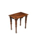 A small Victorian mahogany Gothic revival table,