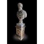 A marble bust of the Emperor Lucius Verus, 18th or 19th century,