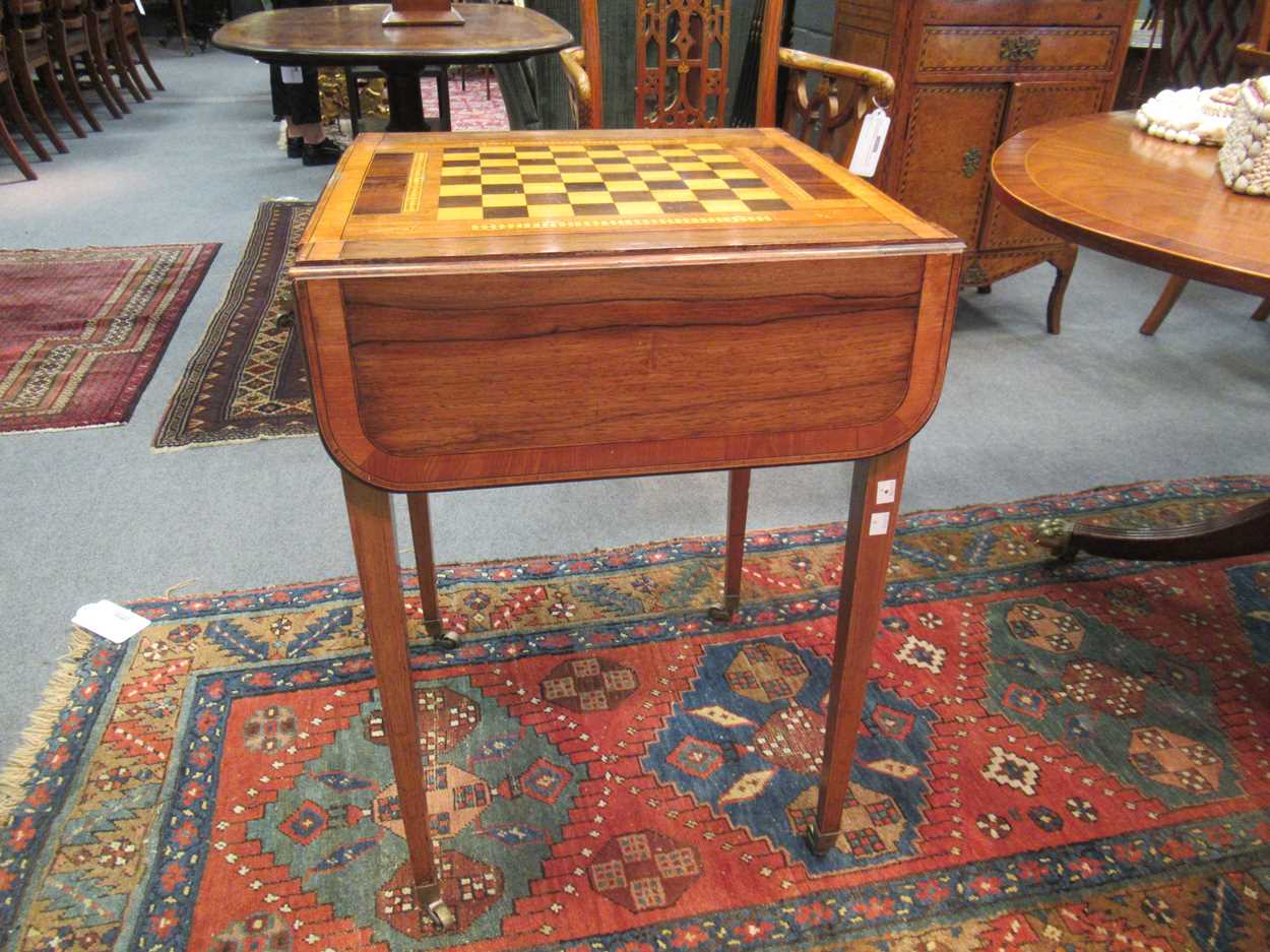 A marquetry games table, 19th century, - Bild 3 aus 20