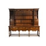 An oak Welsh dresser, 18th/19th century,