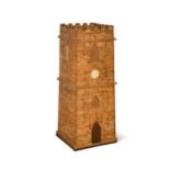 A folk-art matchstick money box, possibly prisoner-of-war, 20th century,