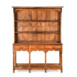 A yew wood dresser, 18th century,