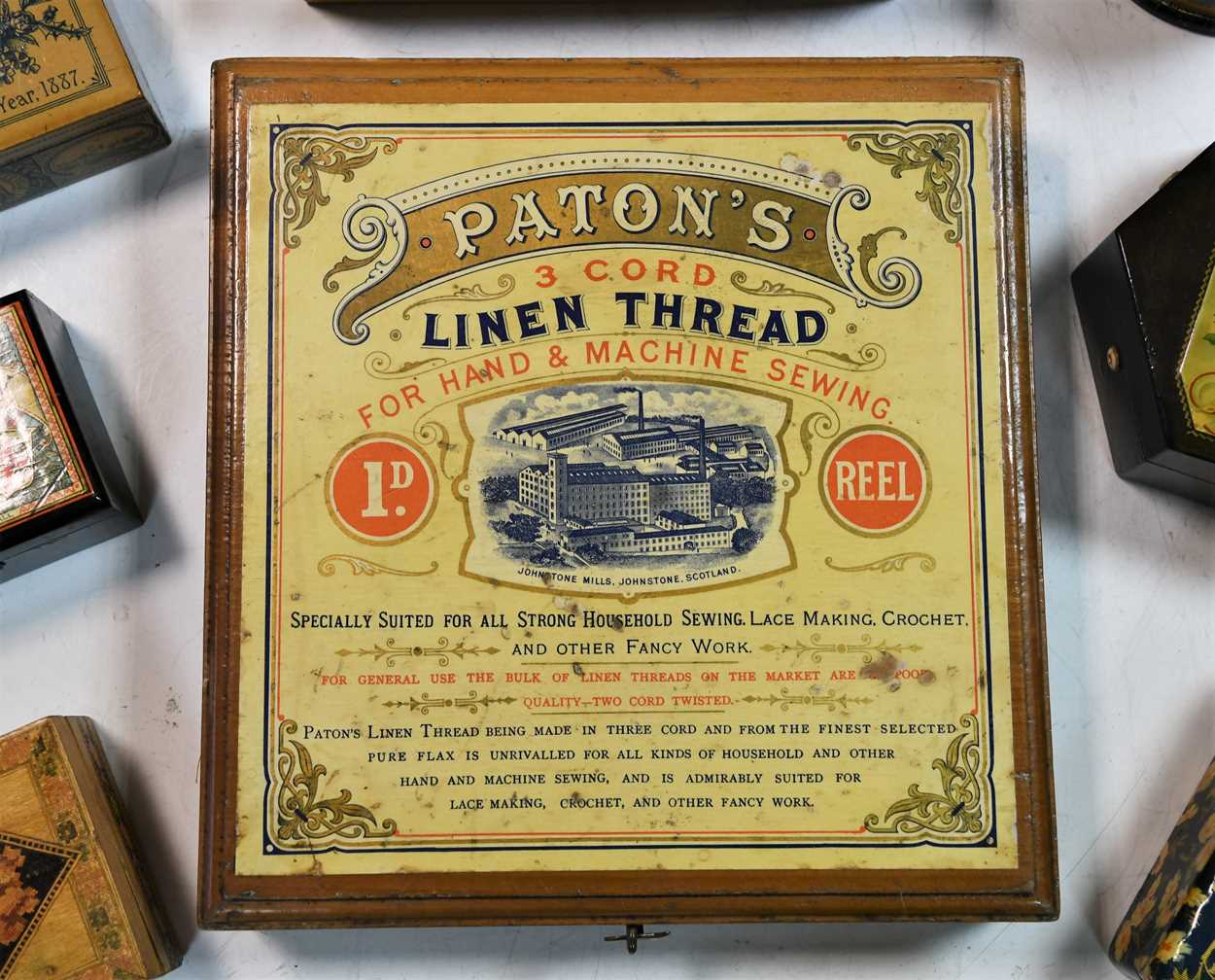 A Paton's linen thread reel box, circa 1900, - Image 2 of 6