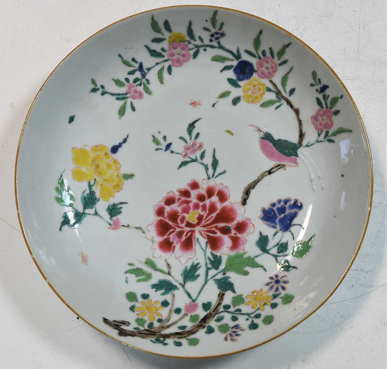A Chinese famille rose porcelain saucer dish, Qing Dynasty, late 18th century, - Image 9 of 36