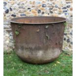 A cast iron cauldron, 19th century,