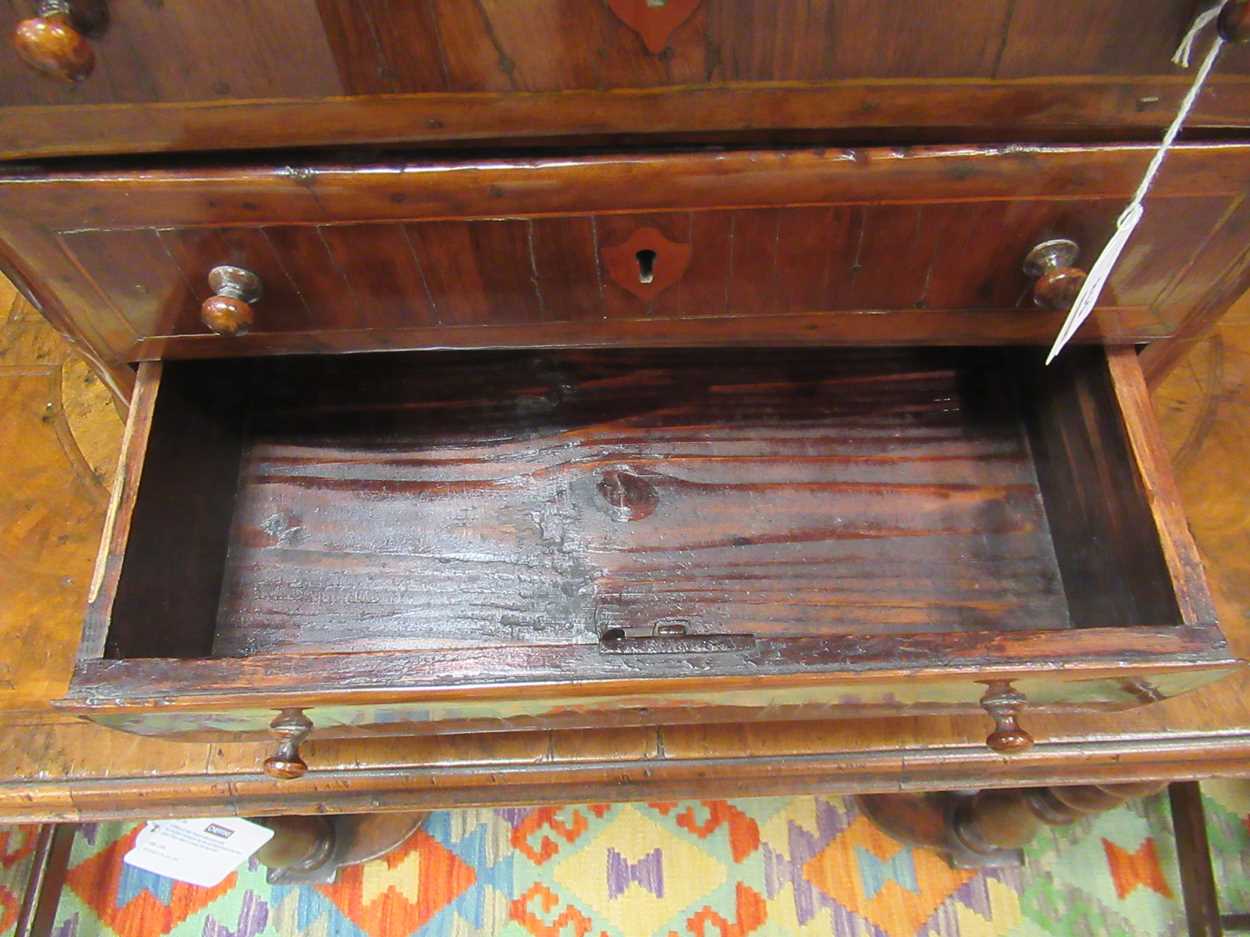 An olive wood miniature chest of drawers, late 18th century, probably Maltese, - Image 18 of 21