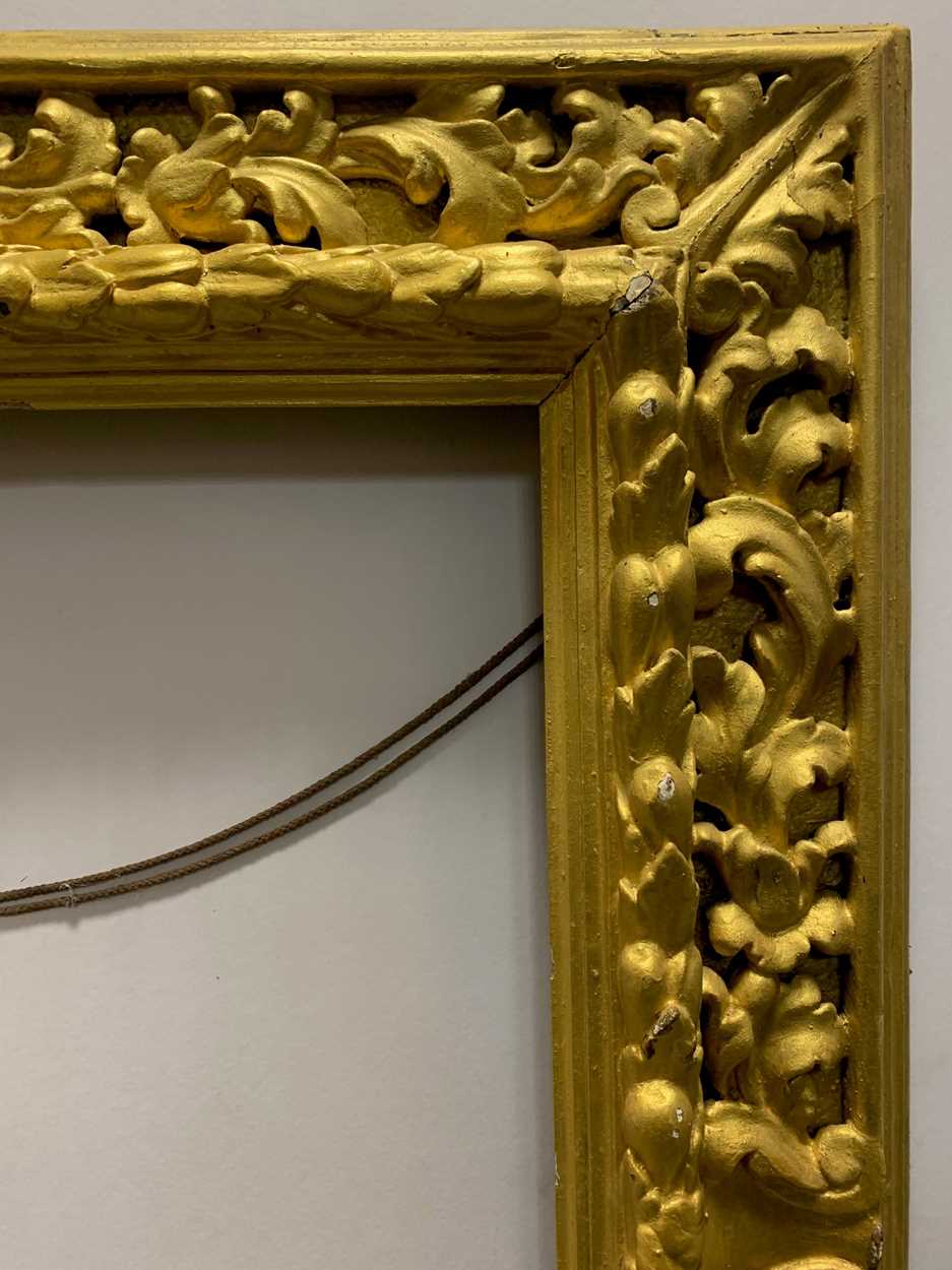 A late 18th century rectangular carved giltwood frame, probably Italian62.5 x 47cm sight size, - Image 2 of 12