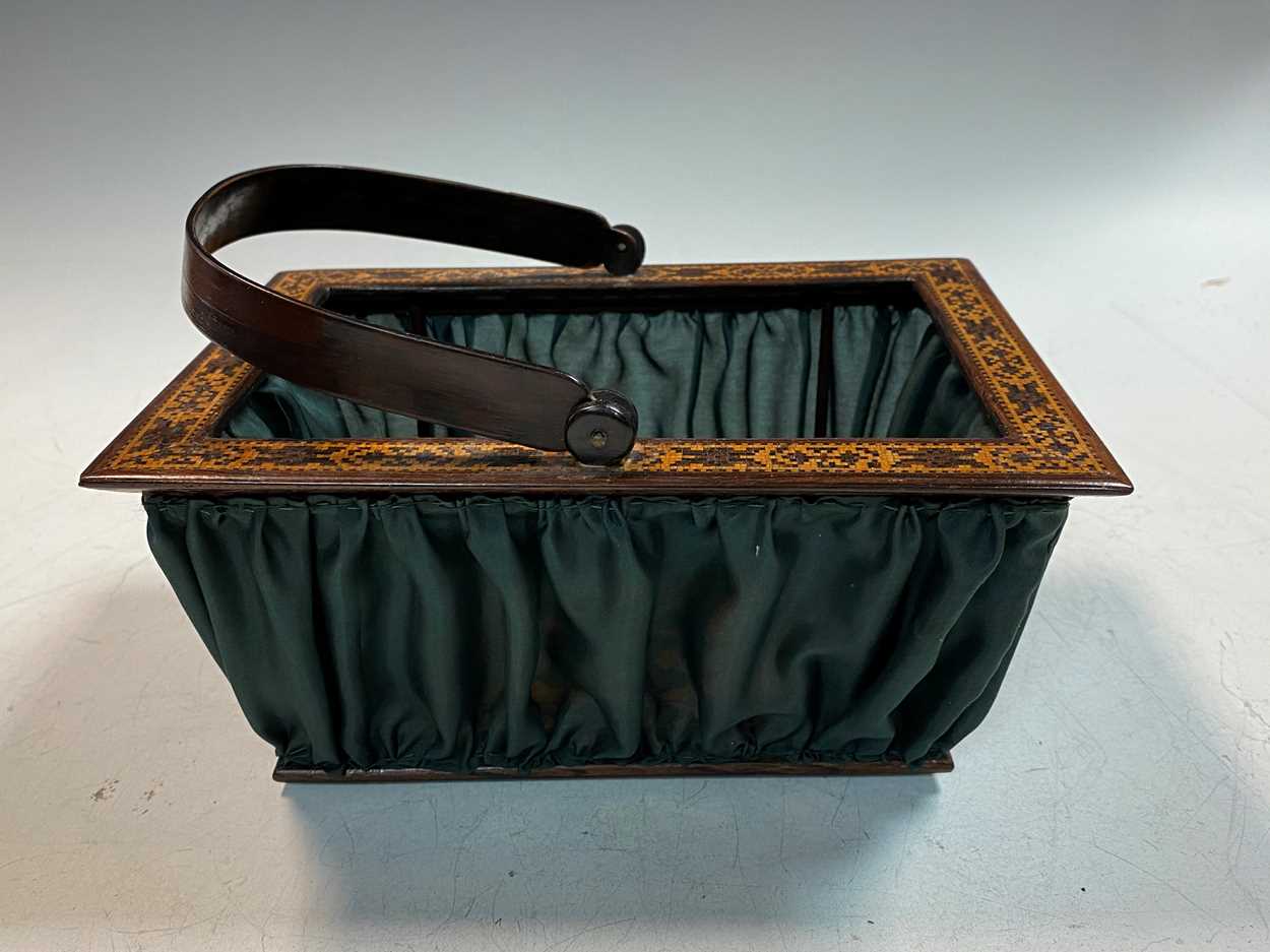 A Tunbridgeware basket, - Image 11 of 11