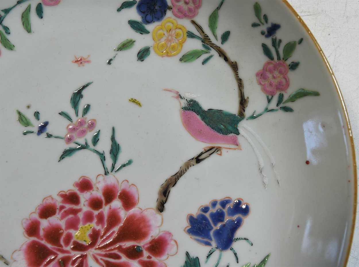 A Chinese famille rose porcelain saucer dish, Qing Dynasty, late 18th century, - Image 10 of 36