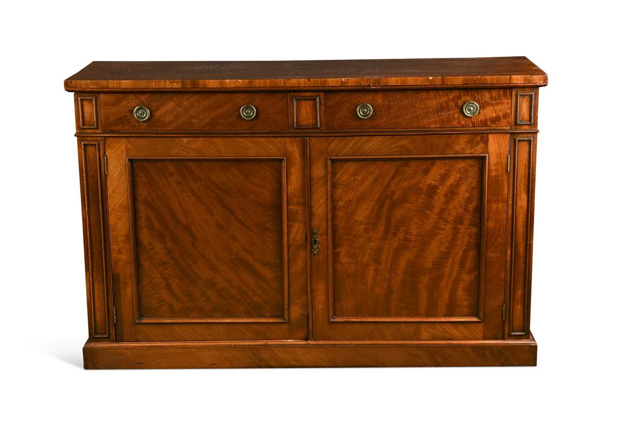 A George IV mahogany side cabinet,