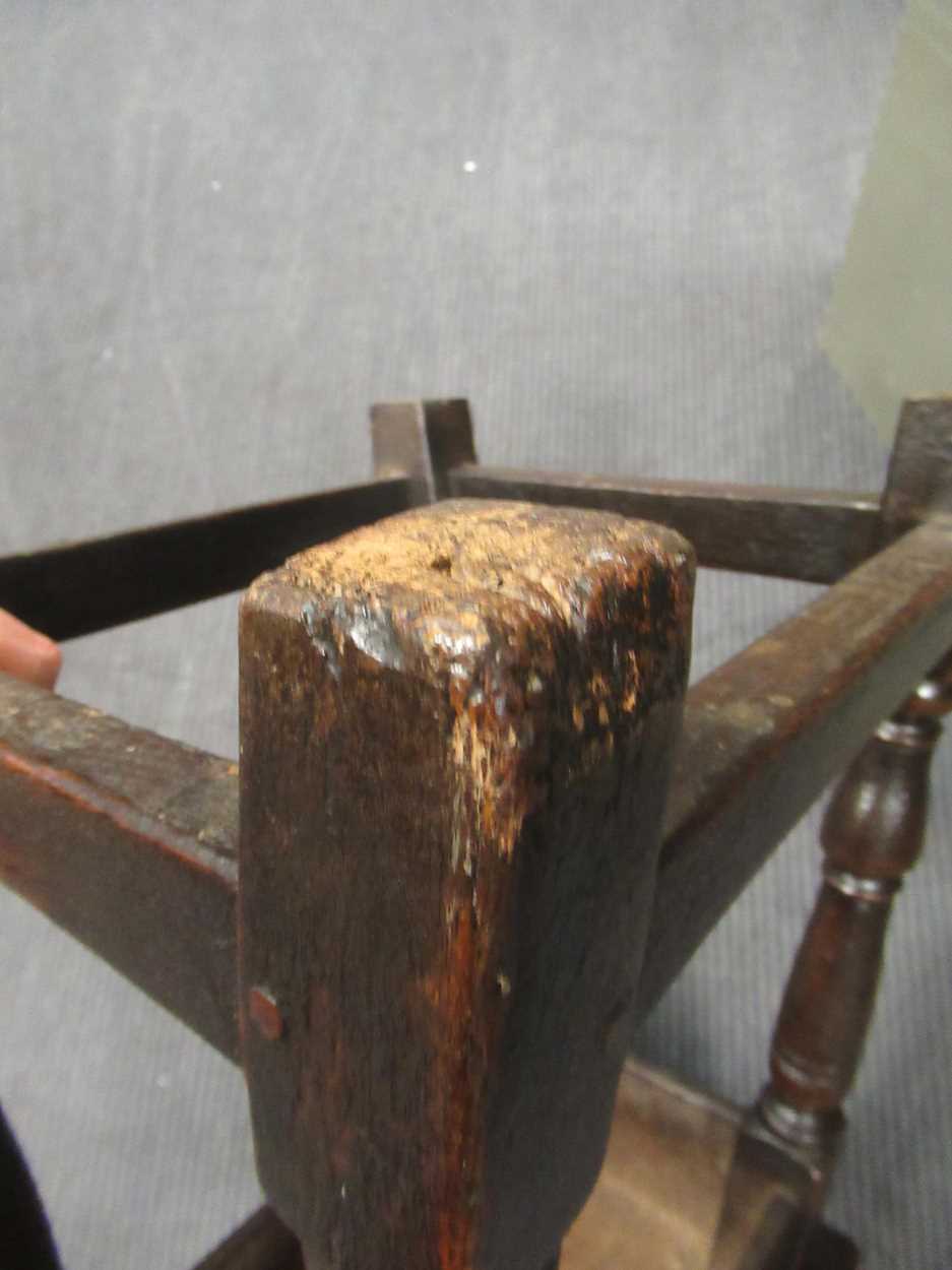 An oak joint stool, late 17th century, - Bild 8 aus 23