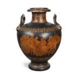 A two handled neoclassical urn in Etruscan style, 19th century,