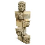 Five stone corbels, 20th century,