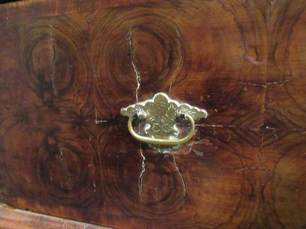 A Queen Anne and later oyster veneered walnut chest on stand, - Image 13 of 20