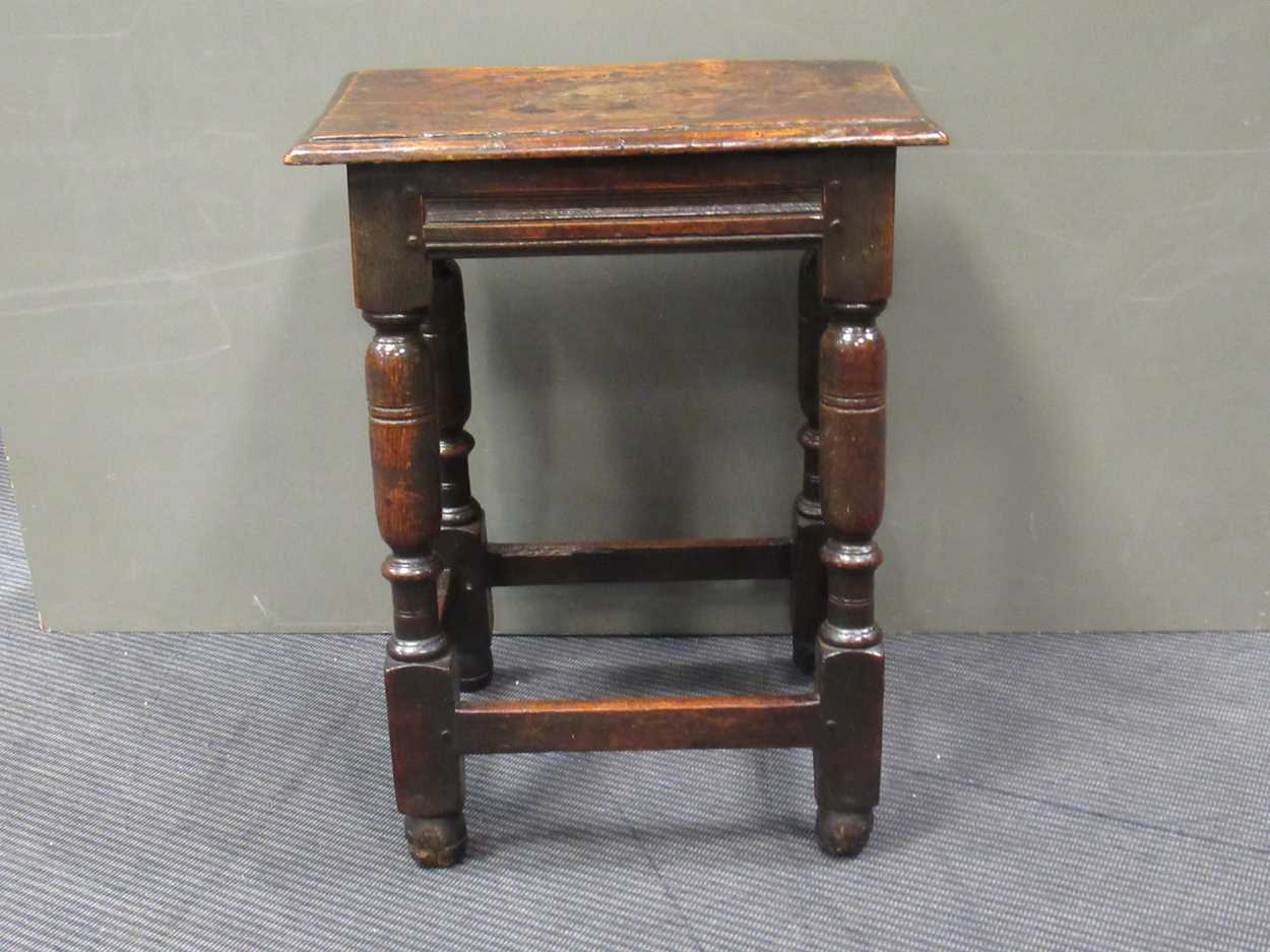 An oak joint stool, late 17th century, - Bild 14 aus 24