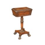 William IV mahogany teapoy,