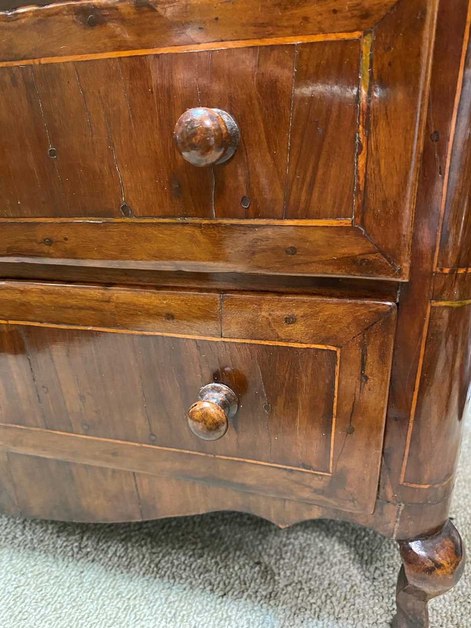 An olive wood miniature chest of drawers, late 18th century, probably Maltese, - Image 2 of 21