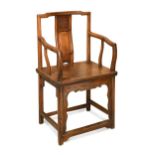 A Chinese provincial elm chair,