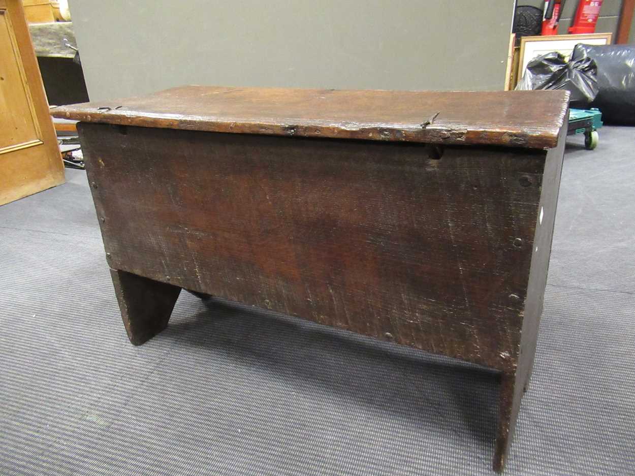 An oak six plank chest, 17th century, - Image 7 of 15