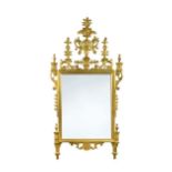 A Neoclassical style gilt wall mirror, 19th century,