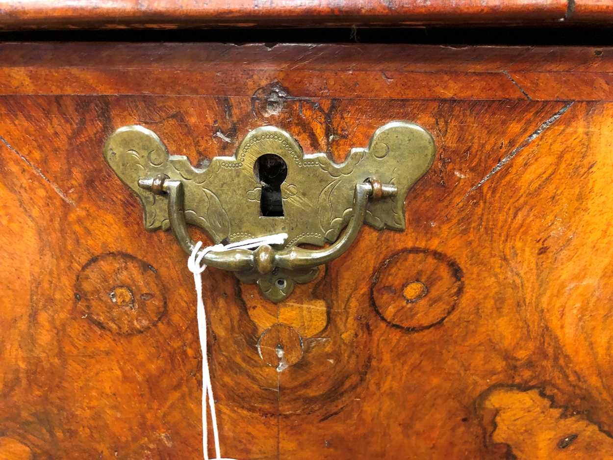 A George I walnut cabinet on chest, - Image 8 of 16