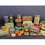 A collection of assorted confectionary, tobacco and other tins including a Smith's Glasgow Mixture