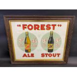 A rare "Forest" Hill Brewery Ale and Stout pictorial showcard, 30 1/2 x 24 1/2".