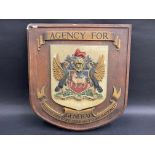 A General Accident Fire & Life Assurance Corporation Ltd agency plaque, 13 1/4 x 14 1/2".