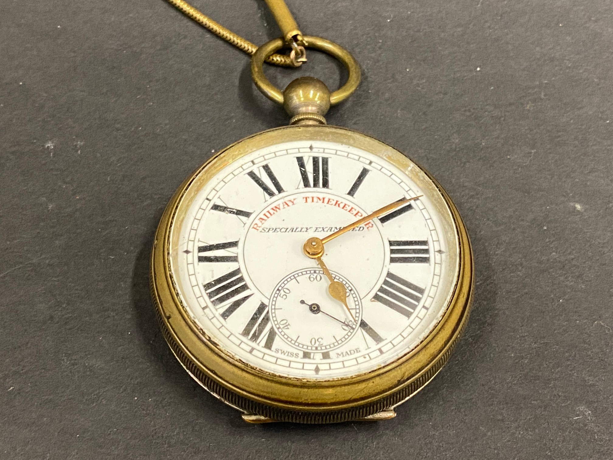 A Railway Timekeeper pocket watch.