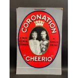 A Coronation 'Cheerio' a non-alcoholic champagne pictorial showcard, 9 1/2 x 14".