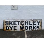 A large Sketchley Dye Works rectangular enamel sign, 120 x 36".